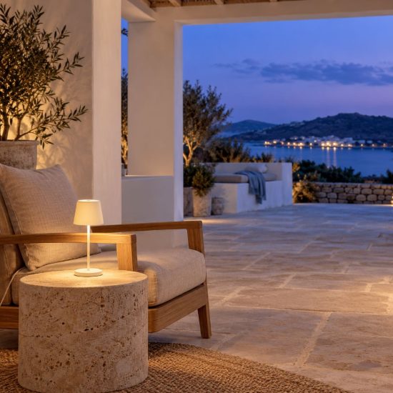 Ideal lux cute lampada da tavolino ricaricabile da esterno led 2,5w 20,8cm moderna bianca ip65