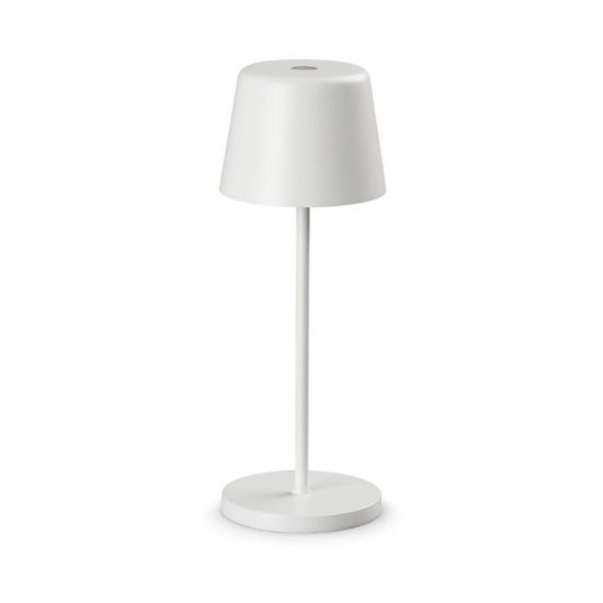 Ideal lux cute lampada da tavolino ricaricabile da esterno led 2,5w 20,8cm moderna bianca ip65