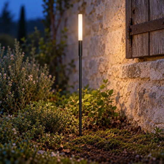 Ideal lux twiggy paletto da esterno giardino led 1,5w 3000k 74cm cilindrico moderno nero
