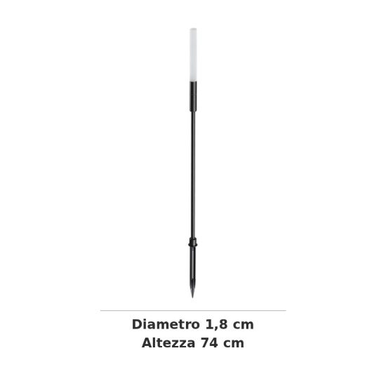Ideal lux twiggy paletto da esterno giardino led 1,5w 3000k 74cm cilindrico moderno nero