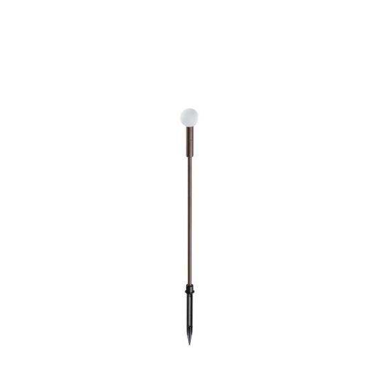 Ideal lux twiggy paletto da esterno giardino led 1,5w 3000k 65cm sferico moderno caffè