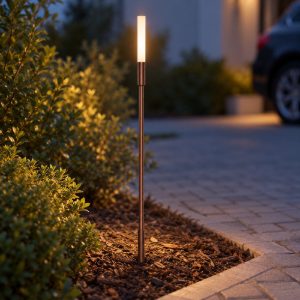 Ideal lux twiggy paletto da esterno giardino led 1,5w 3000k 99cm cilindrico moderno caffè