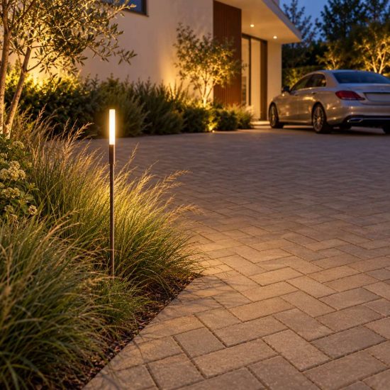 Ideal lux twiggy paletto da esterno giardino led 1,5w 3000k 99cm cilindrico moderno caffè