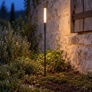 Ideal lux twiggy paletto da esterno giardino led 1,5w 3000k 99cm cilindrico moderno nero