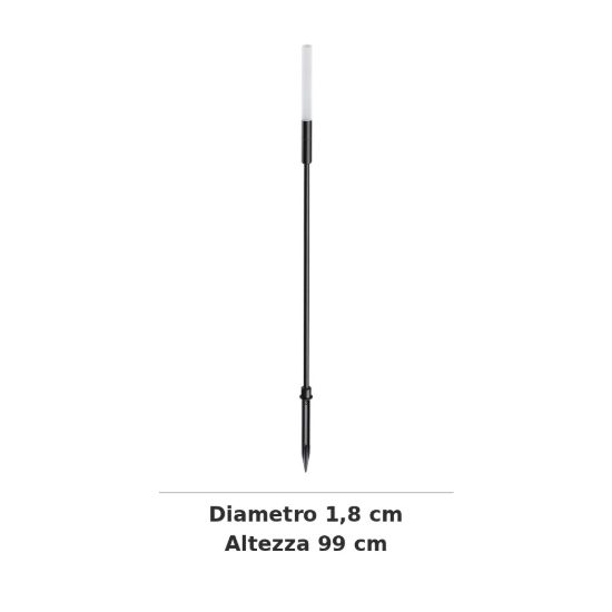 Ideal lux twiggy paletto da esterno giardino led 1,5w 3000k 99cm cilindrico moderno nero