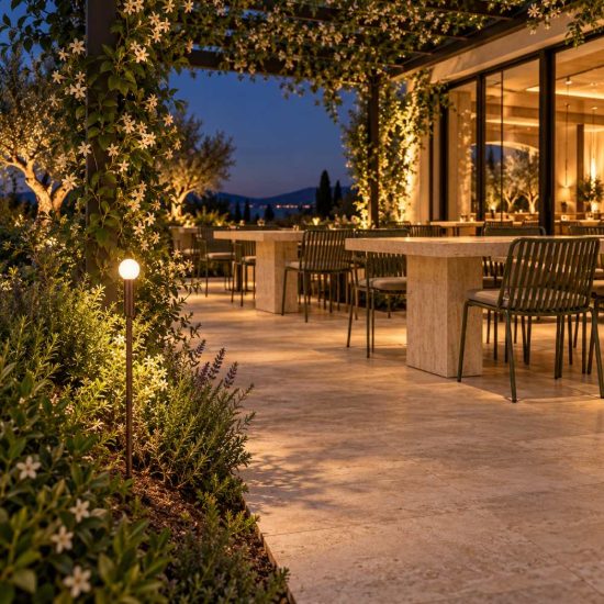 Ideal lux twiggy paletto da esterno giardino led 1,5w 3000k 90cm sferico moderno caffè