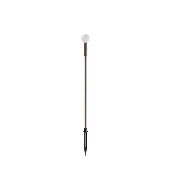 Ideal lux twiggy paletto da esterno giardino led 1,5w 3000k 90cm sferico moderno caffè