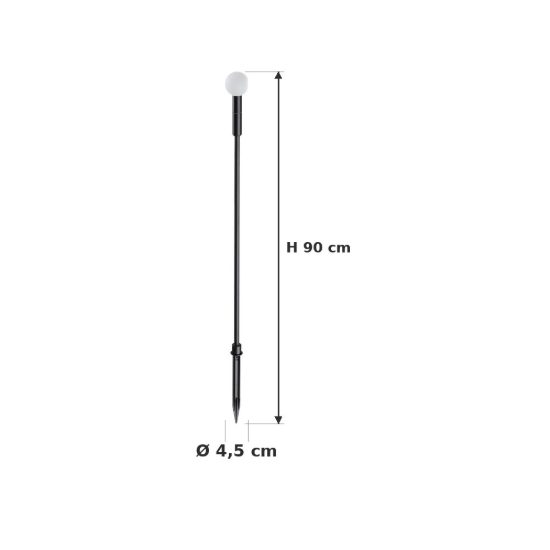 Ideal lux twiggy paletto da esterno giardino led 1,5w 3000k 90cm sferico moderno nero