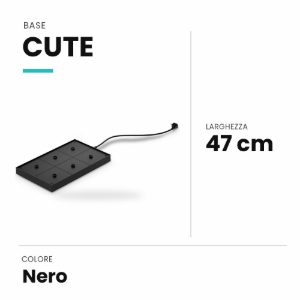 Ideal lux cute base di ricarica per massimo 6 lampade a batteria nera
