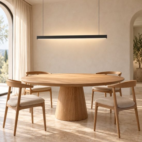 Ideal lux steel lampadario lineare biemissione fascio largo led 35w 3000k 120cm per cucina nero