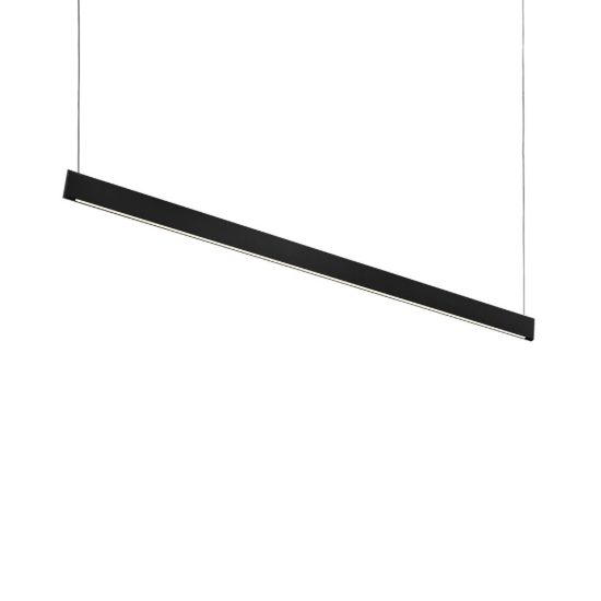 Ideal lux steel lampadario lineare biemissione fascio largo led 35w 3000k 120cm per cucina nero