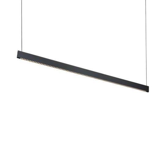 Ideal lux steel lampadario lineare biemissione fascio stretto led 35w 3000k 120cm per cucina nero