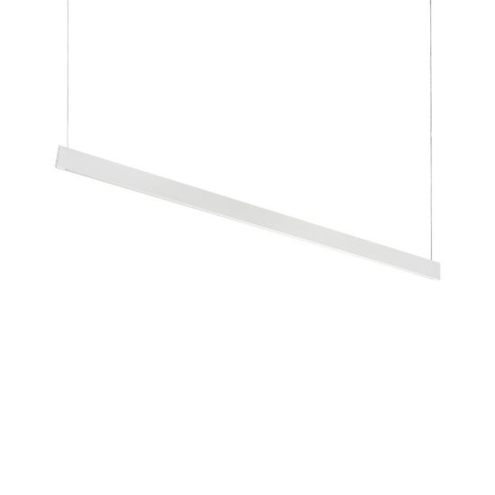 Ideal lux steel lampadario lineare biemissione fascio largo led 35w 3000k 120cm per cucina bianco