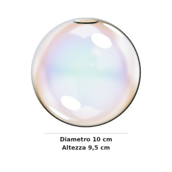Ideal lux mapa sfera in vetro iridescente 10cm per sospensioni modulari