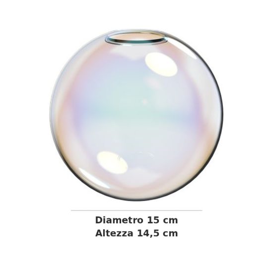 Ideal lux mapa sfera in vetro iridescente 15cm per sospensioni modulari