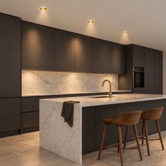 Ideal lux game faretto da incasso per cartongesso led 5w 3000k foro 5cm rotondo bianco e oro