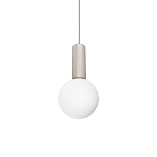 Ideal lux odeon lampada a sospensione led 8w 3000k 15cm per camera da letto contemporanea bianca