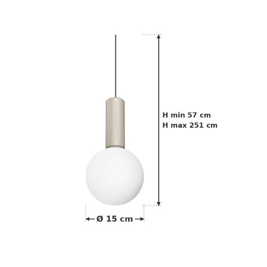 Ideal lux odeon lampada a sospensione led 8w 3000k 15cm per camera da letto contemporanea bianca
