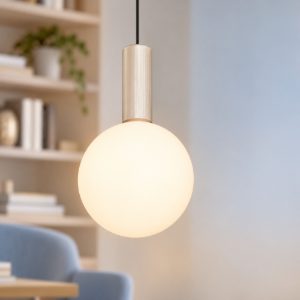 Ideal lux odeon lampada a sospensione led 8w 3000k 20cm per camera da letto contemporanea bianca