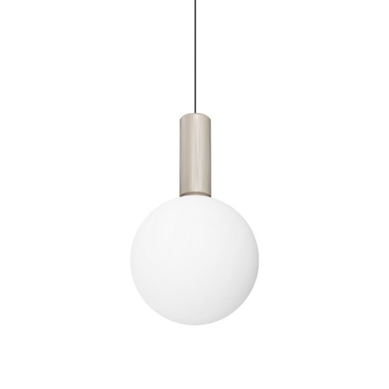 Ideal lux odeon lampada a sospensione led 8w 3000k 20cm per camera da letto contemporanea bianca