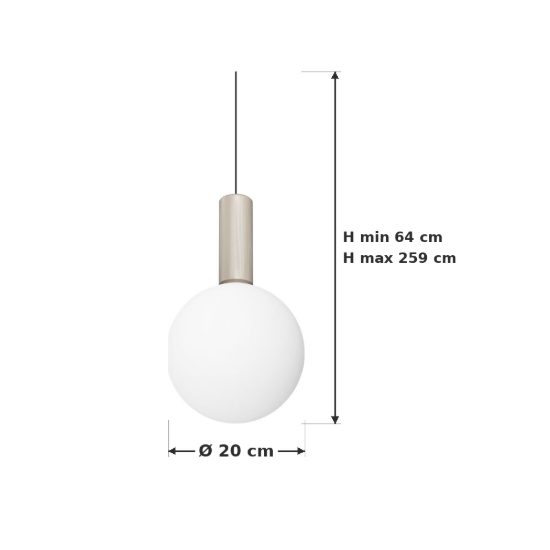 Ideal lux odeon lampada a sospensione led 8w 3000k 20cm per camera da letto contemporanea bianca
