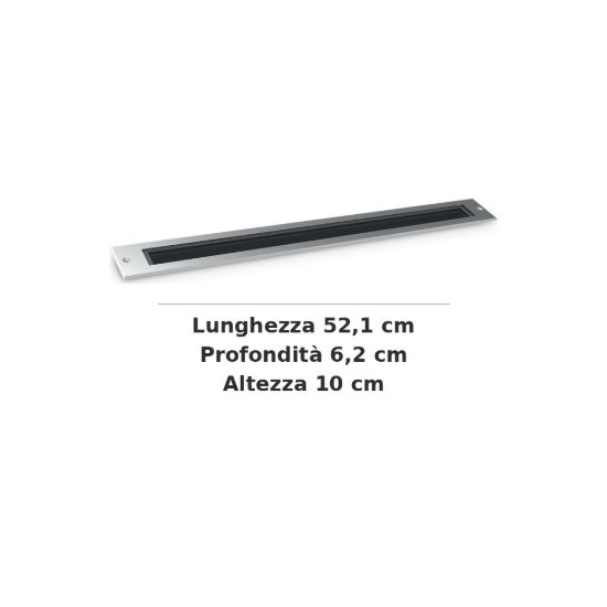 Ideal lux thor faretto da incasso da esterno pavimento led 19w 3000k 52,1cm lineare acciaio