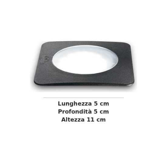 Ideal lux way faretto da incasso da esterno pavimento g9 5cm quadrato nero