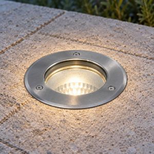 Ideal lux park faretto da incasso da esterno pavimento gu10 10,5cm rotondo acciaio
