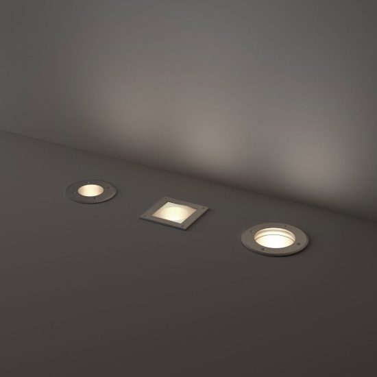Ideal lux park faretto da incasso da esterno pavimento gu10 10,5cm rotondo acciaio