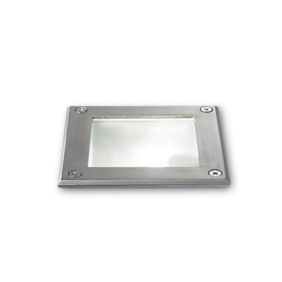 Ideal lux park faretto da incasso da esterno pavimento gu10 10,5cm quadrato acciaio