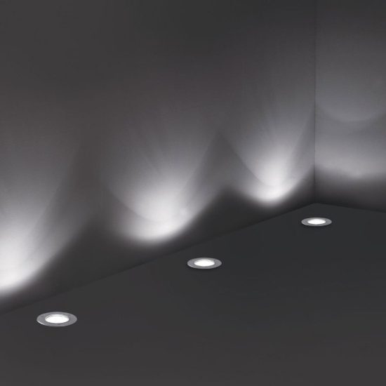 Ideal lux park faretto da incasso da esterno pavimento gu10 10,5cm quadrato acciaio