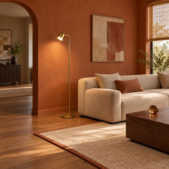 Ideal lux dodo piantana con faretto orientabile gx53 led 9w 118cm per soggiorno contemporanea ottone