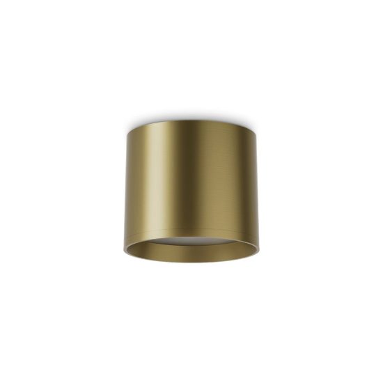 Ideal lux spike faretto da soffitto led 10w 3000k cilindrico 10 cm moderno ottone