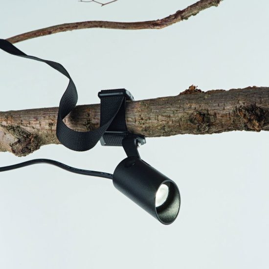 Ideal lux koala faretto da esterno giardino orientabile led 7w 3000k con cinghia moderno nero ip65