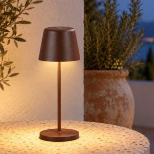 Ideal lux cute lampada da tavolino ricaricabile da esterno led 2,5w 20,8cm moderna caffè ip65