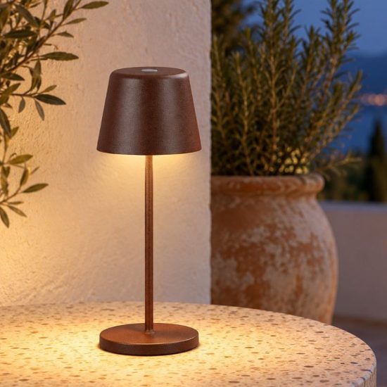 Ideal lux cute lampada da tavolino ricaricabile da esterno led 2,5w 20,8cm moderna caffè ip65