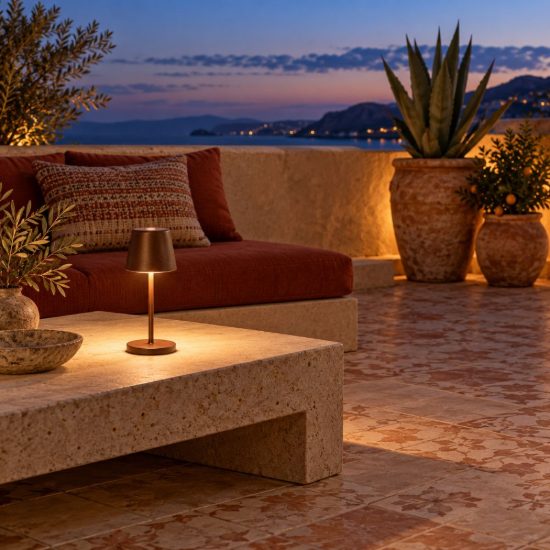 Ideal lux cute lampada da tavolino ricaricabile da esterno led 2,5w 20,8cm moderna caffè ip65
