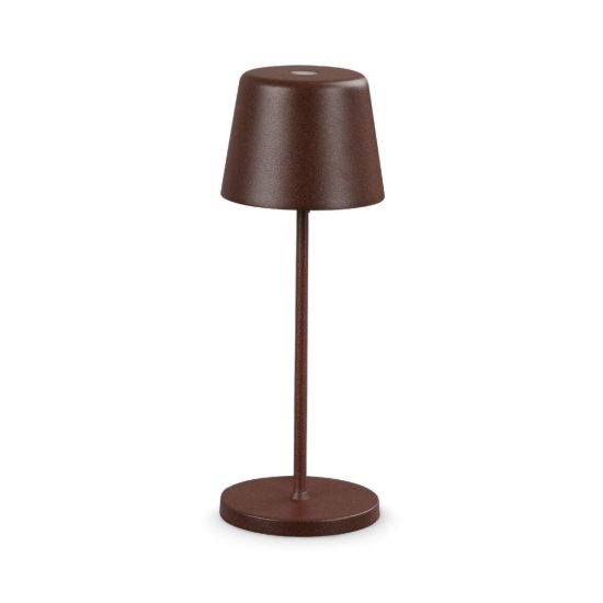 Ideal lux cute lampada da tavolino ricaricabile da esterno led 2,5w 20,8cm moderna caffè ip65