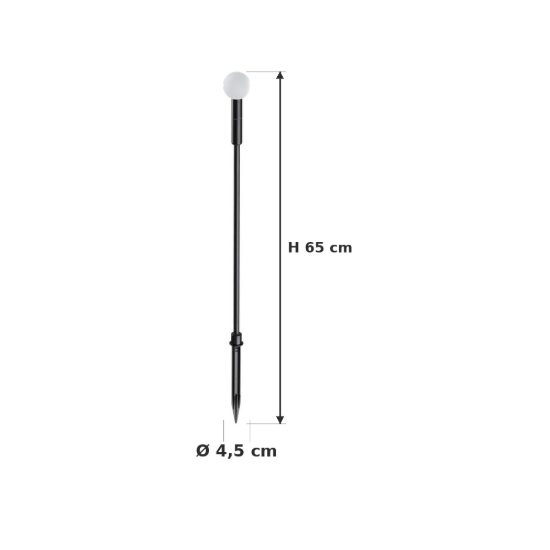 Ideal lux twiggy paletto da esterno giardino led 1,5w 3000k 65cm sferico moderno nero