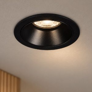 Ideal lux game faretto da incasso per cartongesso led 5w 3000k foro 5cm rotondo nero