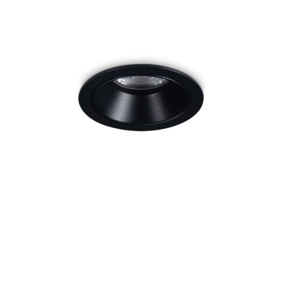 Ideal lux game faretto da incasso per cartongesso led 5w 3000k foro 5cm rotondo nero
