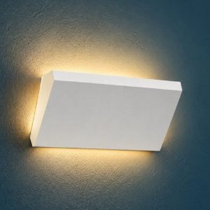 Ideal lux block applique rettangolare led 10w 3000k dimmerabile 15cm per soggiorno moderna bianca