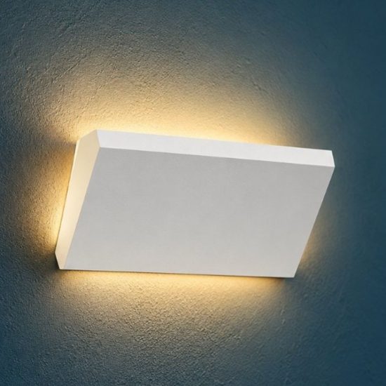 Ideal lux block applique rettangolare led 10w 3000k dimmerabile 15cm per soggiorno moderna bianca