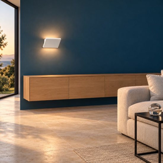 Ideal lux block applique rettangolare led 30w 3000k dimmerabile 30,5cm per soggiorno moderna bianca