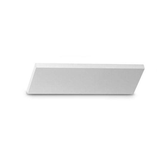 Ideal lux block applique rettangolare led 30w 3000k dimmerabile 30,5cm per soggiorno moderna bianca