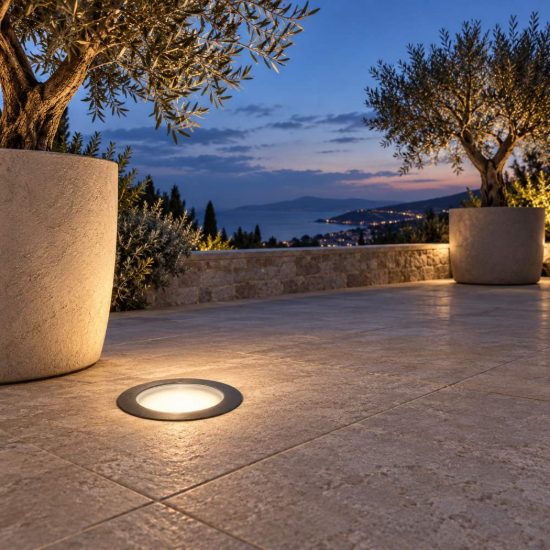 Ideal lux way faretto da incasso da esterno pavimento gx53 12cm rotondo nero