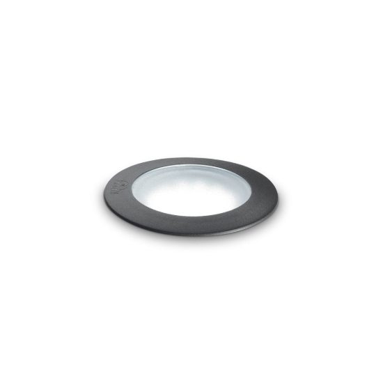 Ideal lux way faretto da incasso da esterno pavimento gx53 12cm rotondo nero