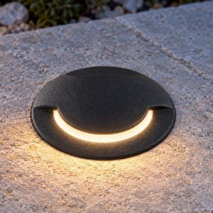 Ideal lux way segnapasso da esterno pavimento a luce tripla gx53 12cm rotondo nero