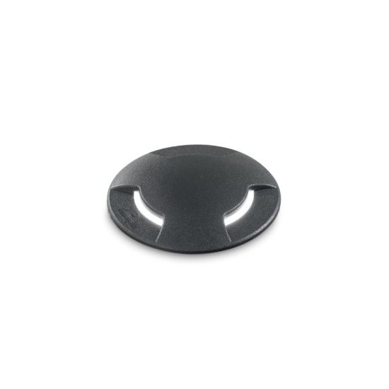 Ideal lux way segnapasso da esterno pavimento a luce tripla gx53 12cm rotondo nero