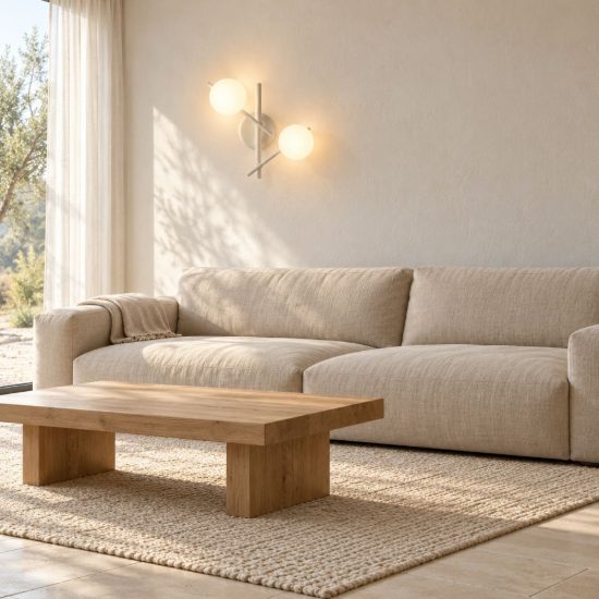 Ideal lux atlas applique con 2 sfere in vetro g9 led 3w 30cm per soggiorno moderna bianca